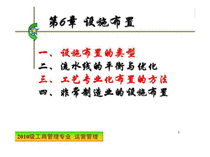 運(yùn)營管理第6章 設(shè)施布置