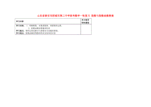 山東省泰安市肥城市第三中學高考數(shù)學一輪復習 指數(shù)與指數(shù)函數(shù)教案