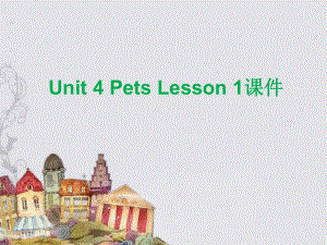 三年級上冊英語課件-Unit 4 Pets Lesson 1 2｜人教新起點（2018秋）(共15.ppt)