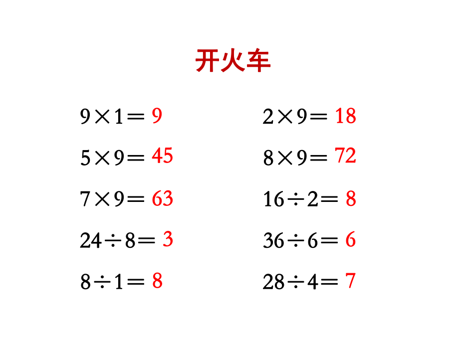 二年級上冊數(shù)學課件-第六單元 表內(nèi)乘法和表內(nèi)除法第8課時 用9的口訣求商｜蘇教版_第1頁