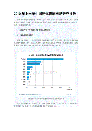 上半年中国迷你音响市场研究报告