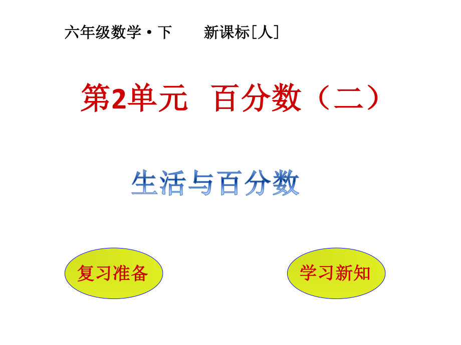 六年級下冊數(shù)學(xué)課件-第2單元百分數(shù)生活與百分數(shù) 人教新課標_第1頁