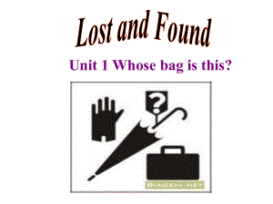 外研版七年級下冊 Module 1 Unit 1 Whose bag is this？