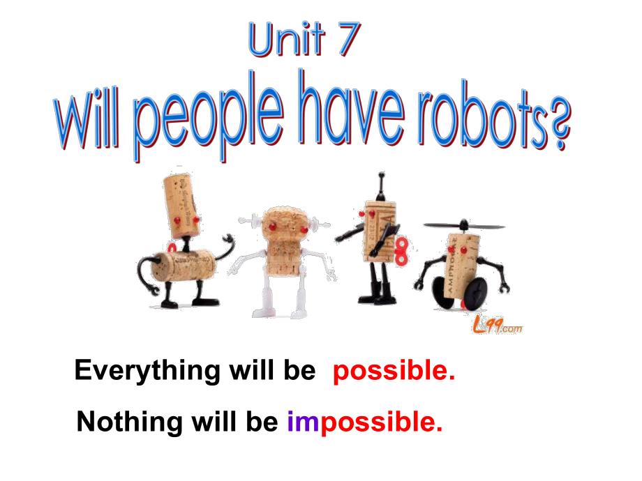 人教新目標版八年級上冊 Unit 7 Will people have robots Period 6_第1頁