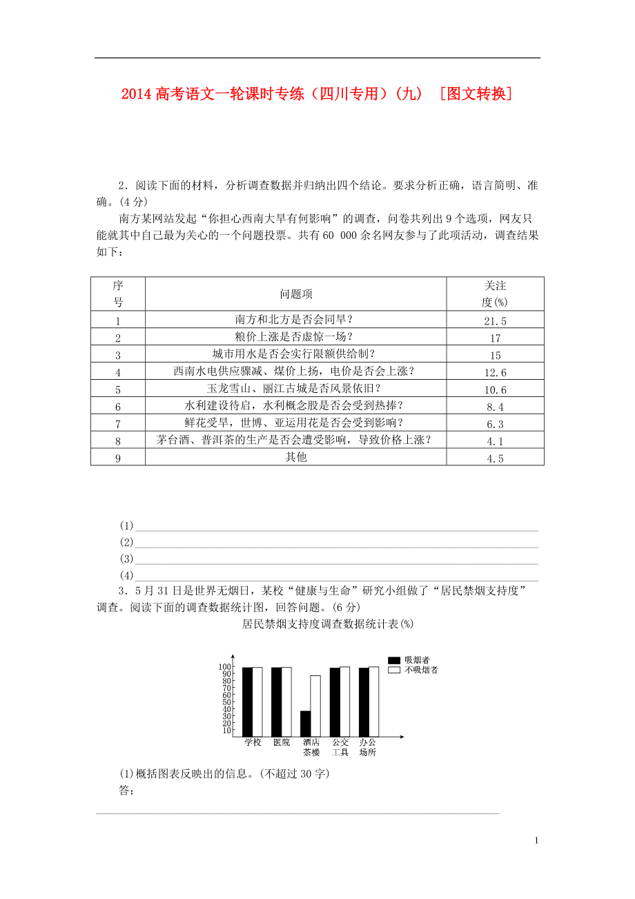 高考語文一輪 課時專練(九) 圖文轉(zhuǎn)換_第1頁