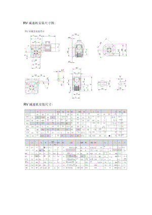 RV減速機安裝尺寸圖