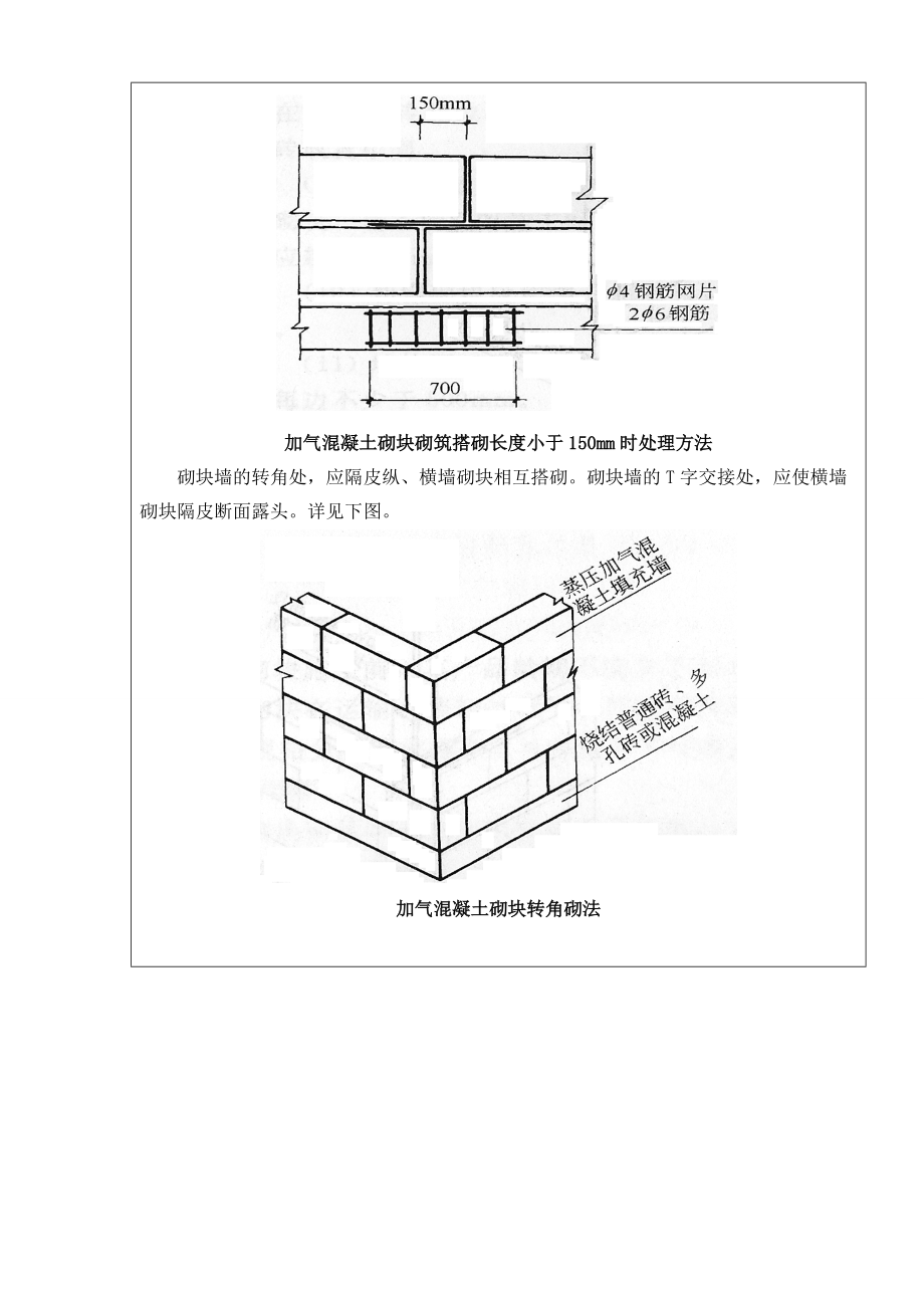 加气块丁字墙砌筑方法图片