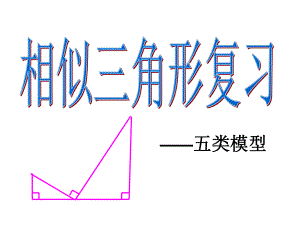 2018年春季人教版九年級數(shù)學下冊《相似三角形復(fù)習》