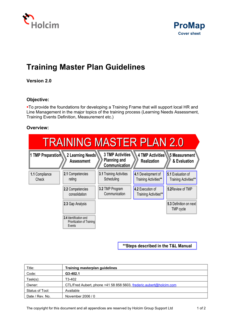 Training masterplan guidelinesCs_第1页