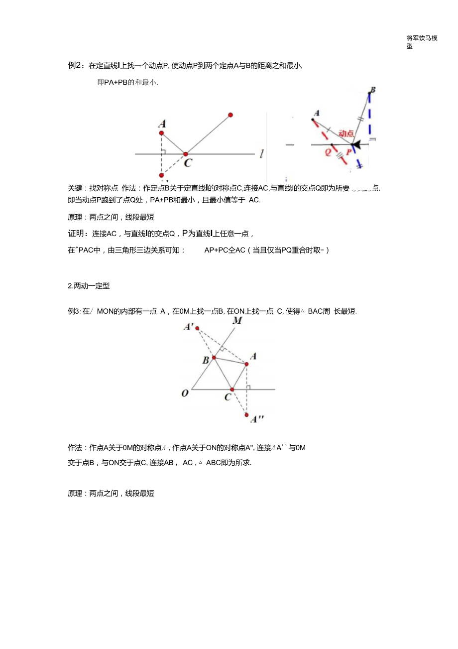 將軍飲馬模型終稿將軍飲馬最大值模型