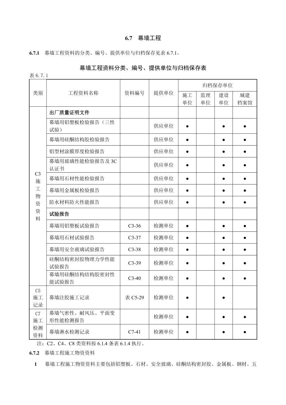 《黑龙江省建筑工程资料管理标准》幕墙工程_第1页