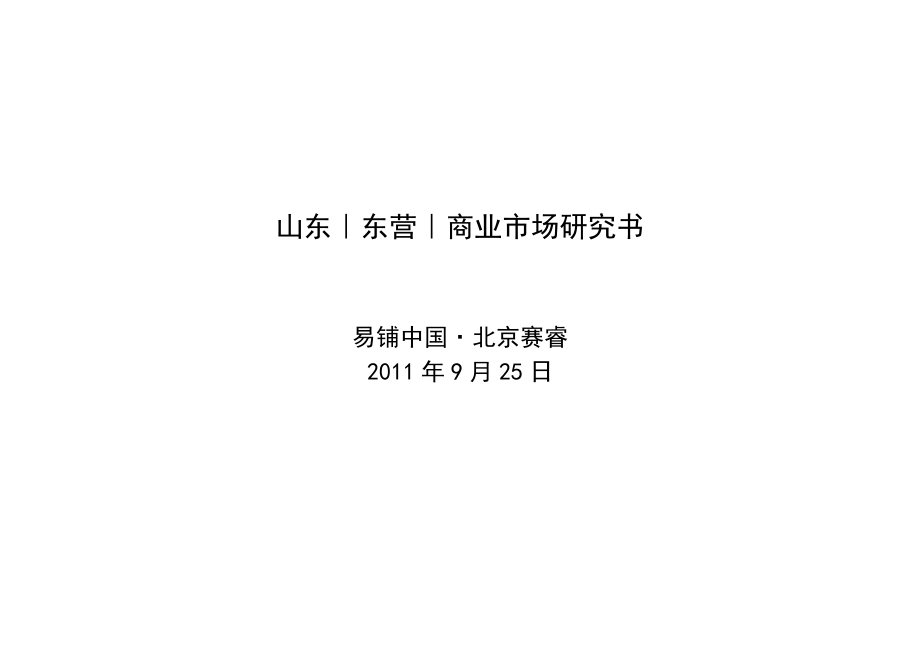 山东东营市商业市场调研_第1页