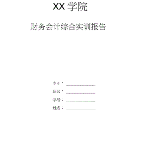 会计手工综合模拟实训实习报告)