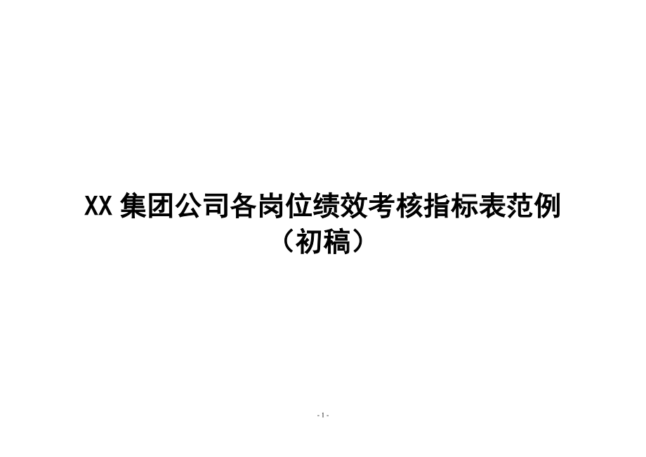 房地产公司各岗位绩效考核指标表42905_第1页