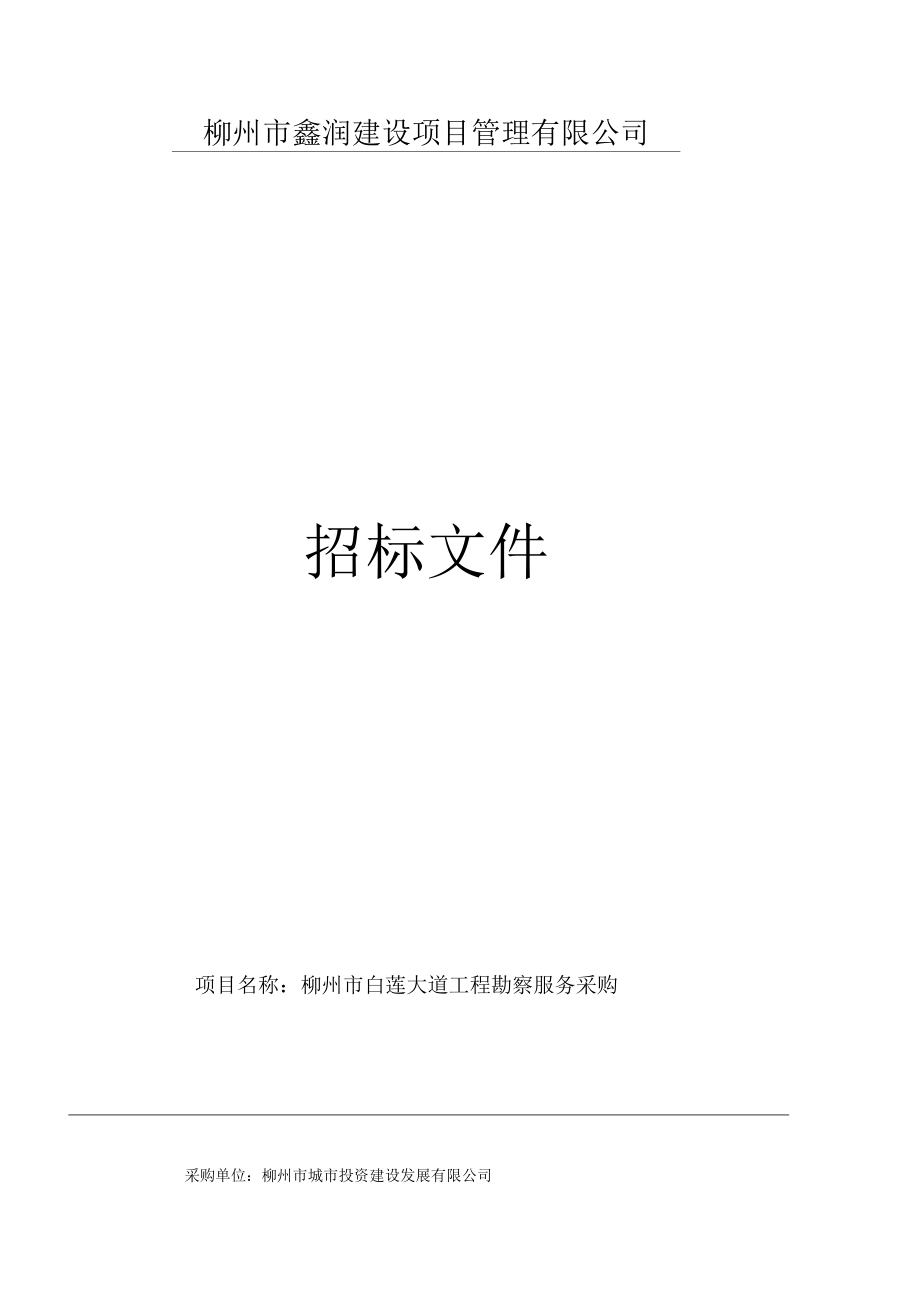 白莲大道勘察招标文件_第1页