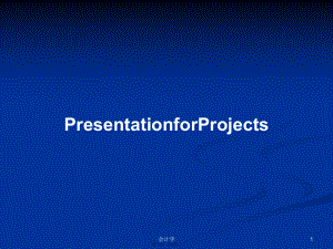 PresentationforProjects学习教案