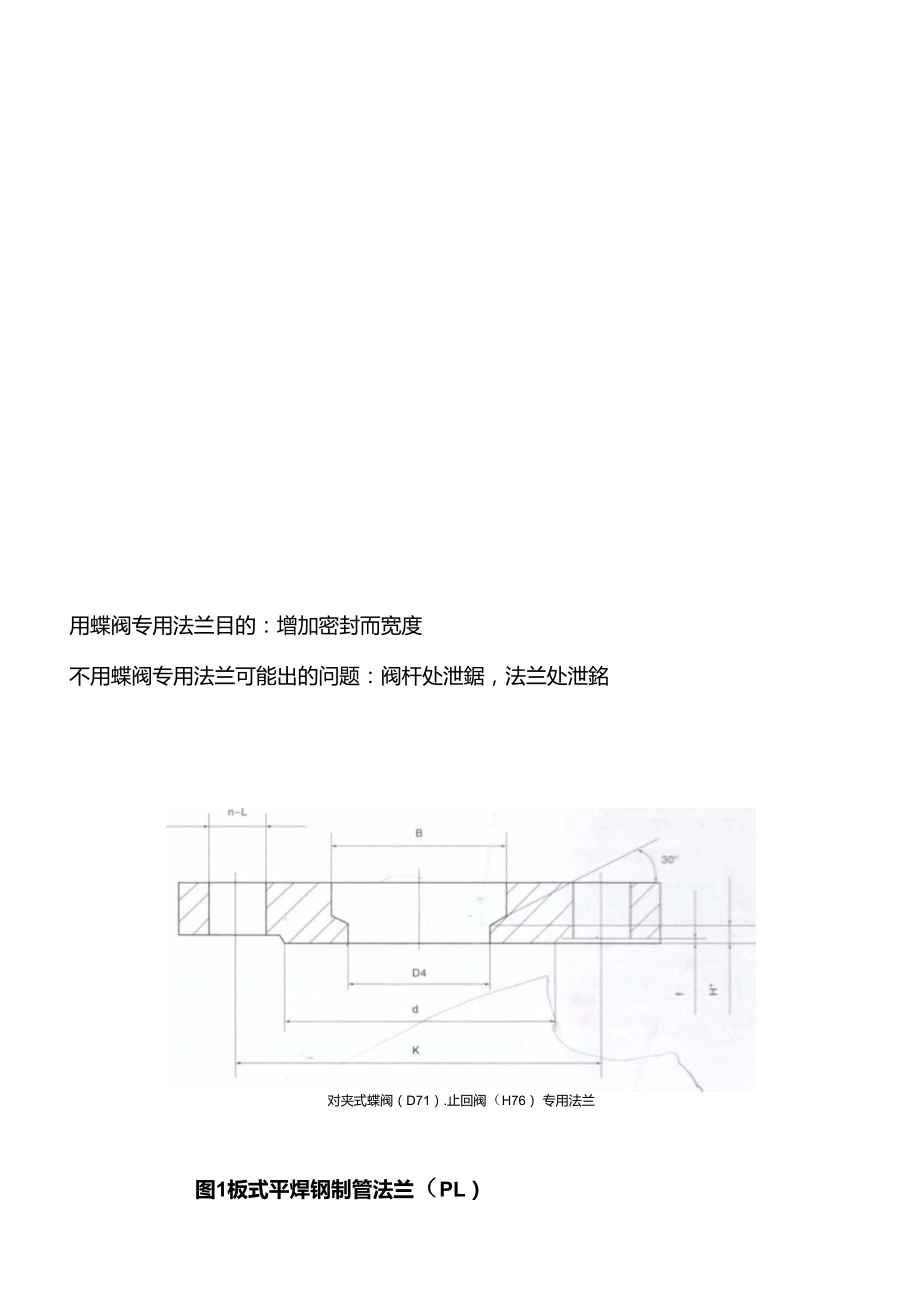 软密封蝶阀专用法兰尺寸表_第1页