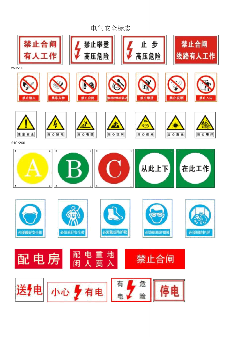 电气安全标志_第1页