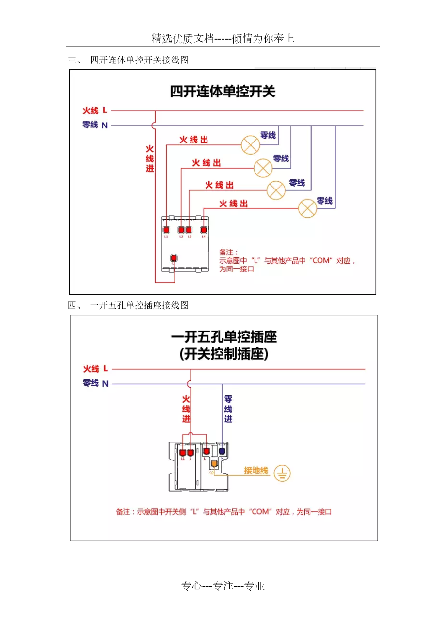 单个开关怎么接线图解图片