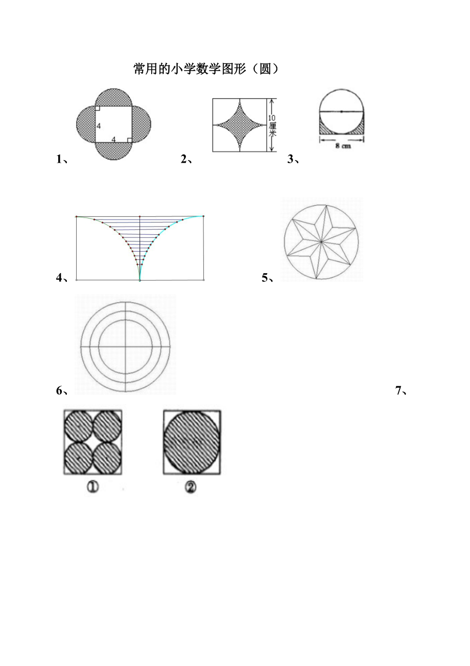 常用的小学数学图形（圆）_第1页