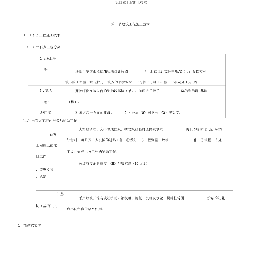 造價(jià)工程師《建設(shè)工程技術(shù)與計(jì)量(土建)》講義——第四章工程施工技術(shù)-第一節(jié)建筑工程施工技術(shù)(一)_第1頁(yè)