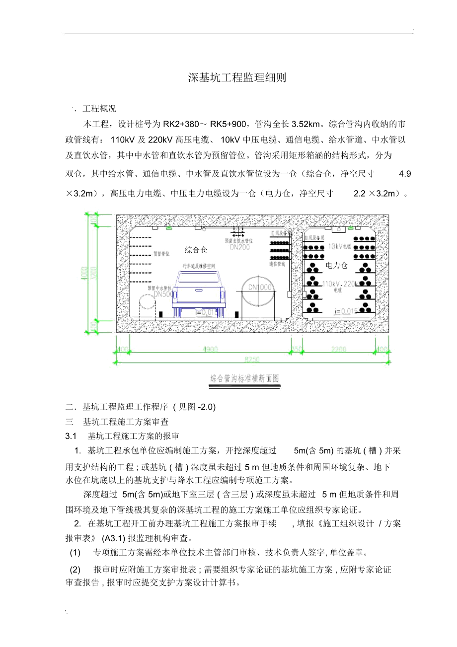 深基坑工程监理细则_第1页