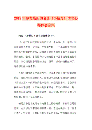 参考最新的名著《小桔灯》读书心得体会合集