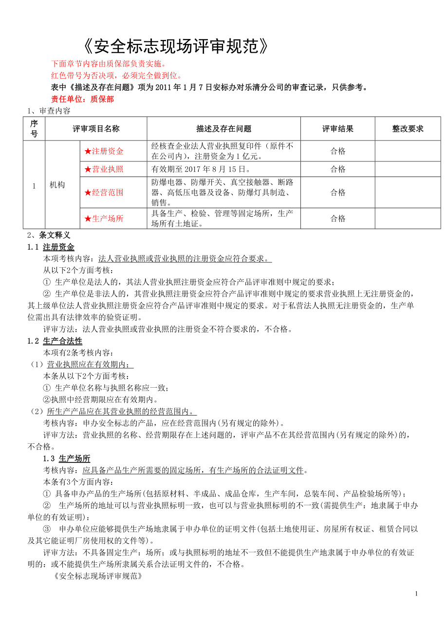 安全标志现场评审规范分解_第1页