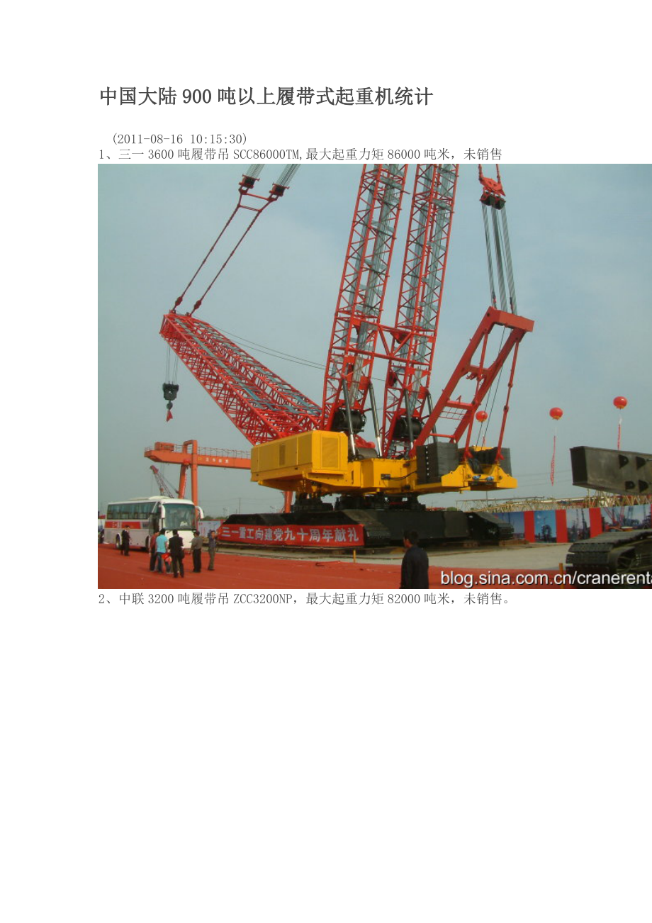 中国大陆900吨以上履带式起重机统计_第1页
