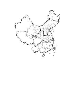 中国行政区划图、省级行政单位填空