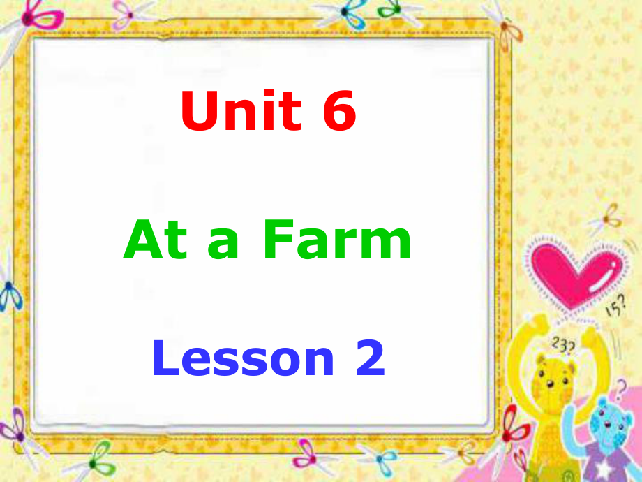 (人教版)小学英语四年级下册Unit_6_At_a_Farm_第二课时课件_第1页