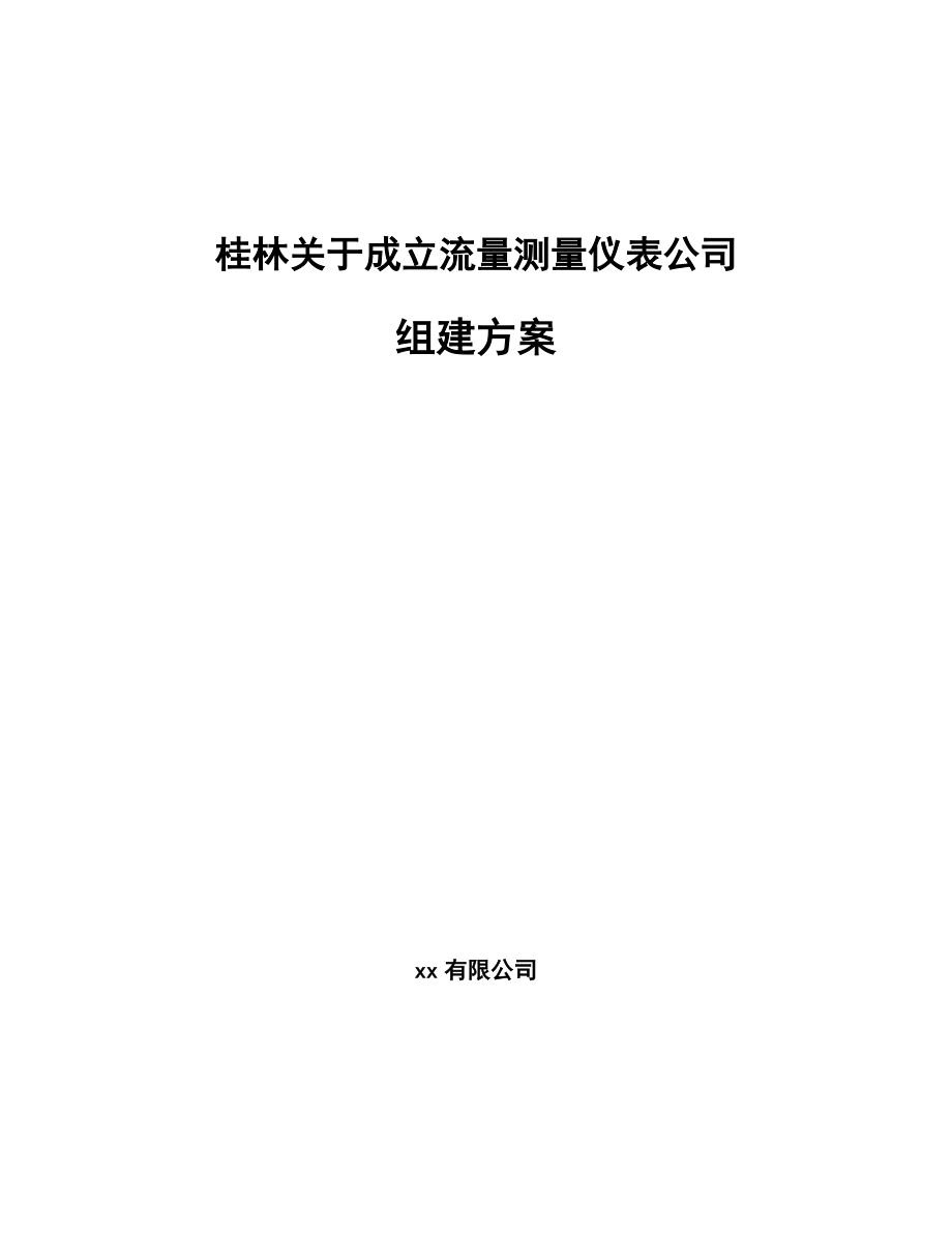 桂林关于成立流量测量仪表公司组建方案_第1页