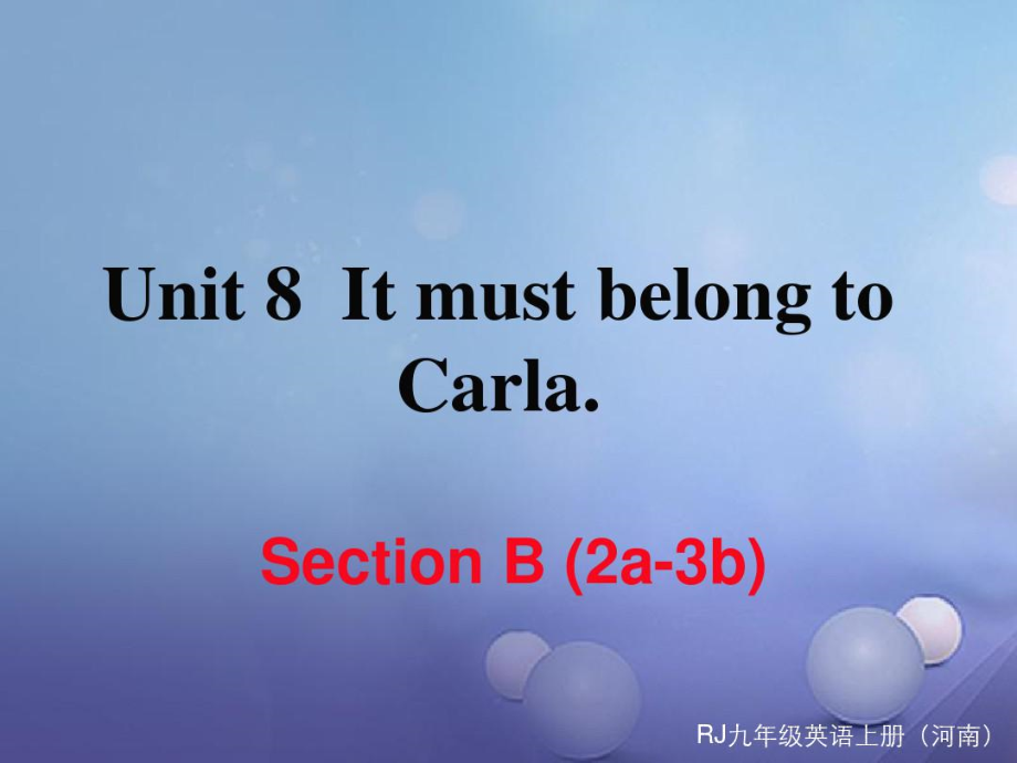 (河南專用)2017秋九年級英語全冊Unit8ItmustbelongtoCarlaSectionB(2a-3b)習(xí)題教案人教新目_第1頁