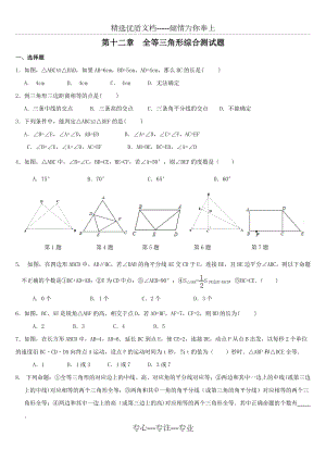 全等三角形综合测试题(较难)(共4页)