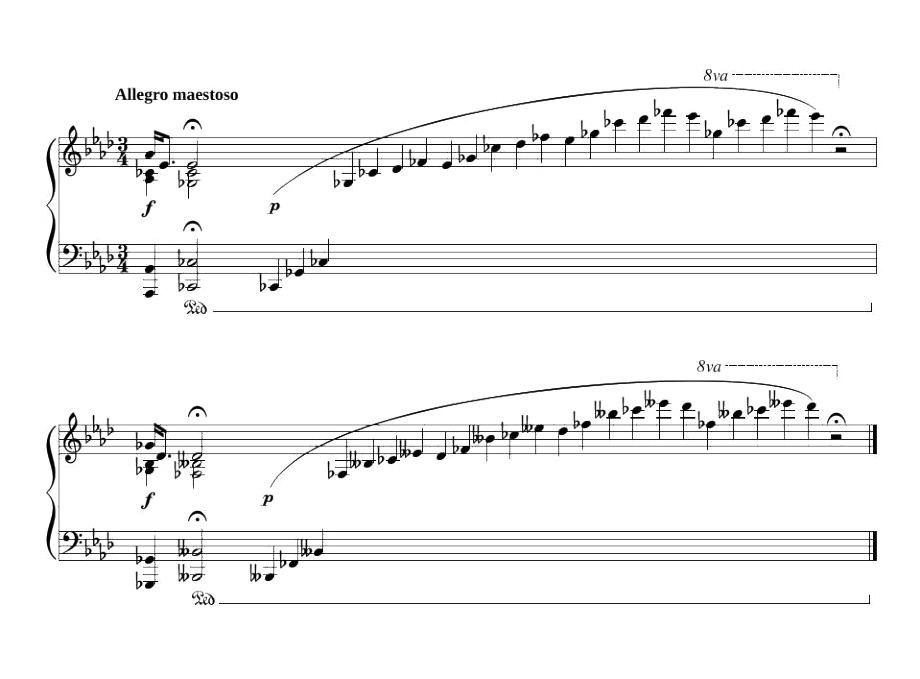 10.4.2Chopin–Polonaise-Fantaisie,bars1–2(肖邦)原版正谱五线谱钢琴谱_第1页