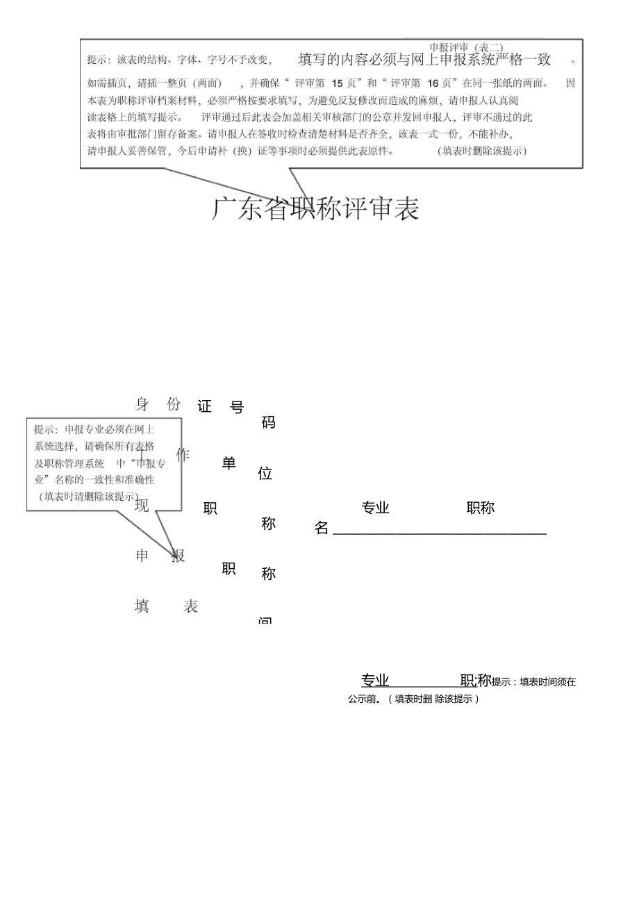 广东职称评审表_第1页