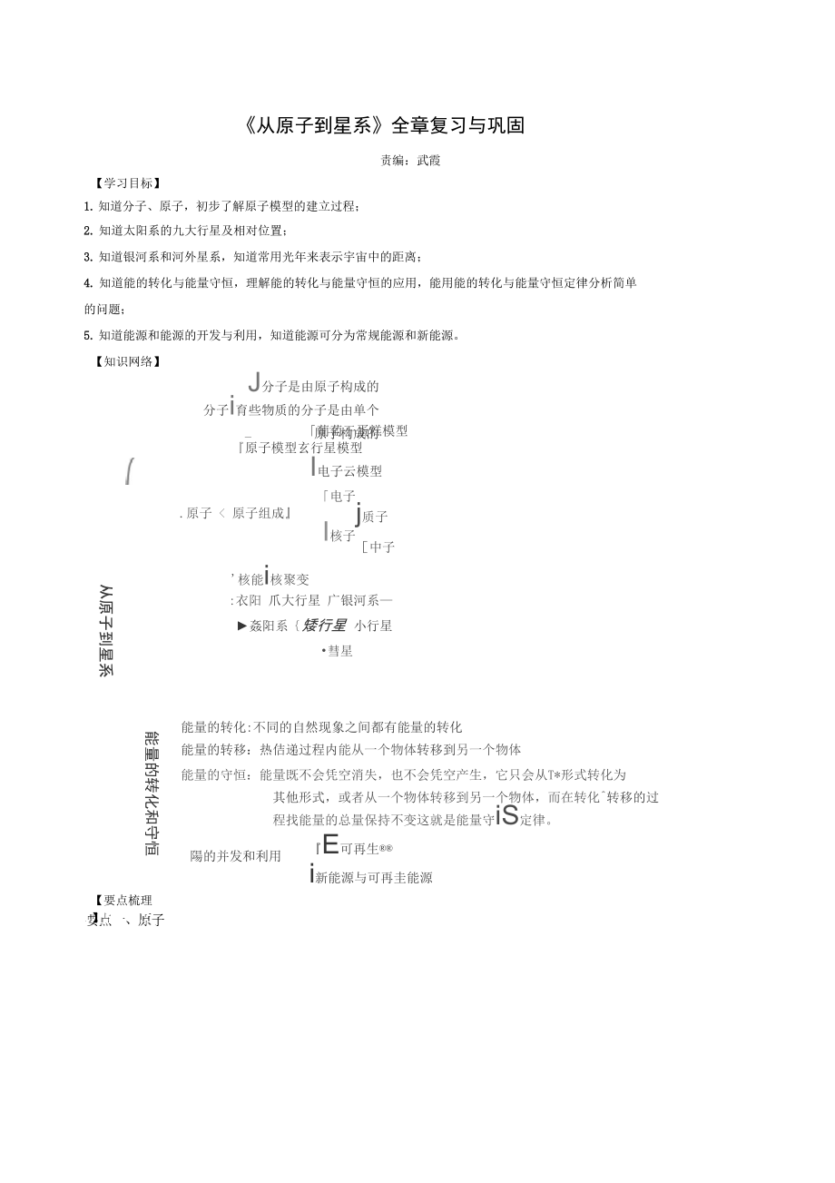 《从原子到星系》全章复习与巩固知识讲解_第1页