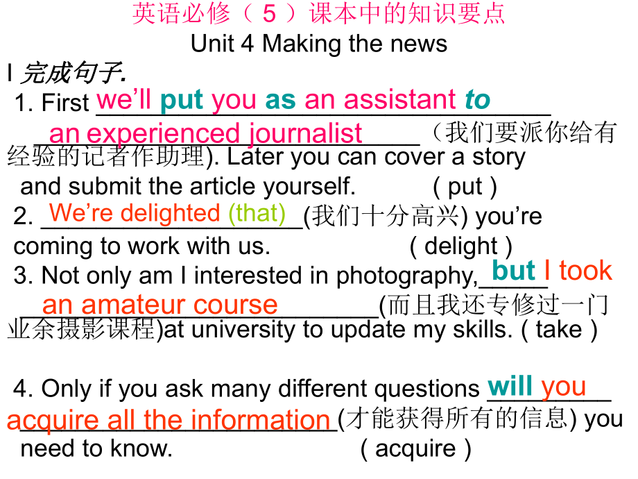 教學(xué)課件 Unit 4 Making the news英語(yǔ)教學(xué)課件PPT_第1頁(yè)