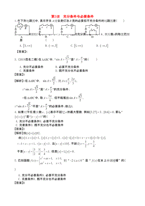 三維設(shè)計廣東文人教版2014高考數(shù)學(xué)第一輪復(fù)習(xí)考案 充分條件與必要條件 文