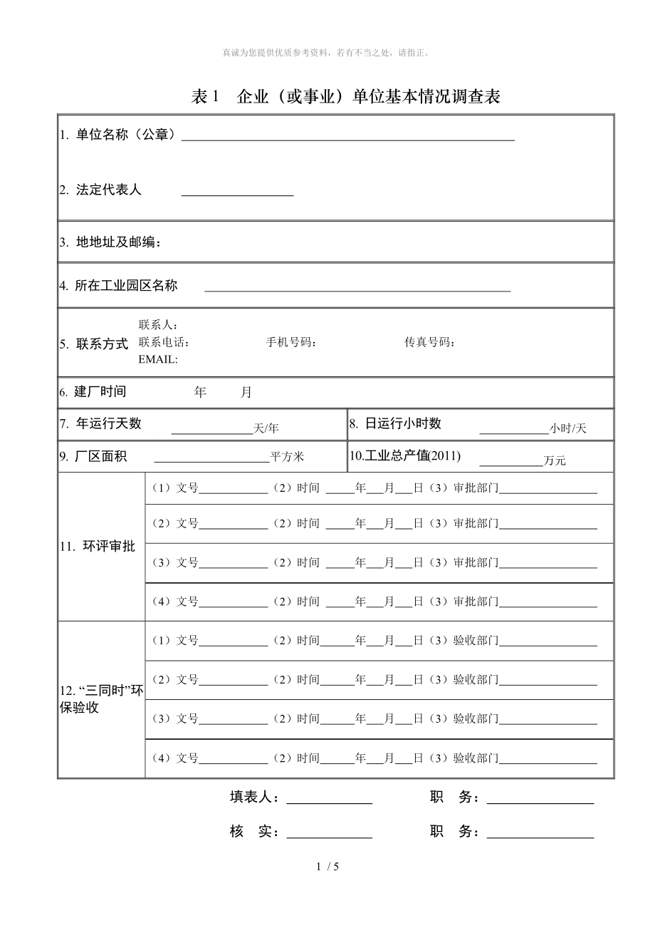 表1 化工园区 企业调查_第1页