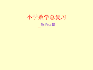 小學(xué)數(shù)學(xué)總復(fù)習(xí)教學(xué)課件PPT