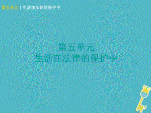 第五單元 生活在法律的保護(hù)中法學(xué)教學(xué)課件PPT