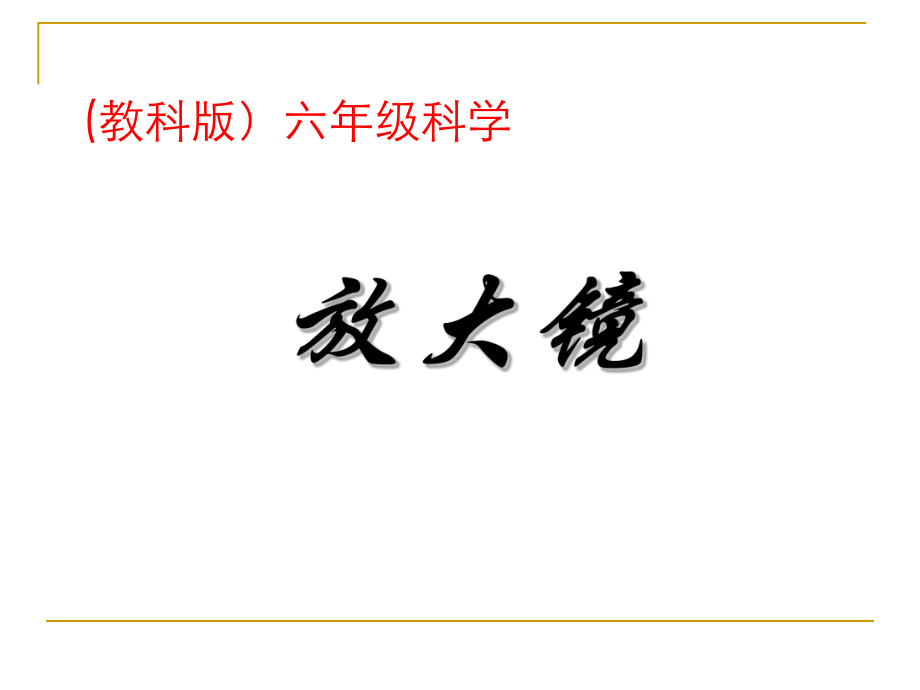 教科版）六年級科學(xué)放大鏡教學(xué)課件PPT_第1頁