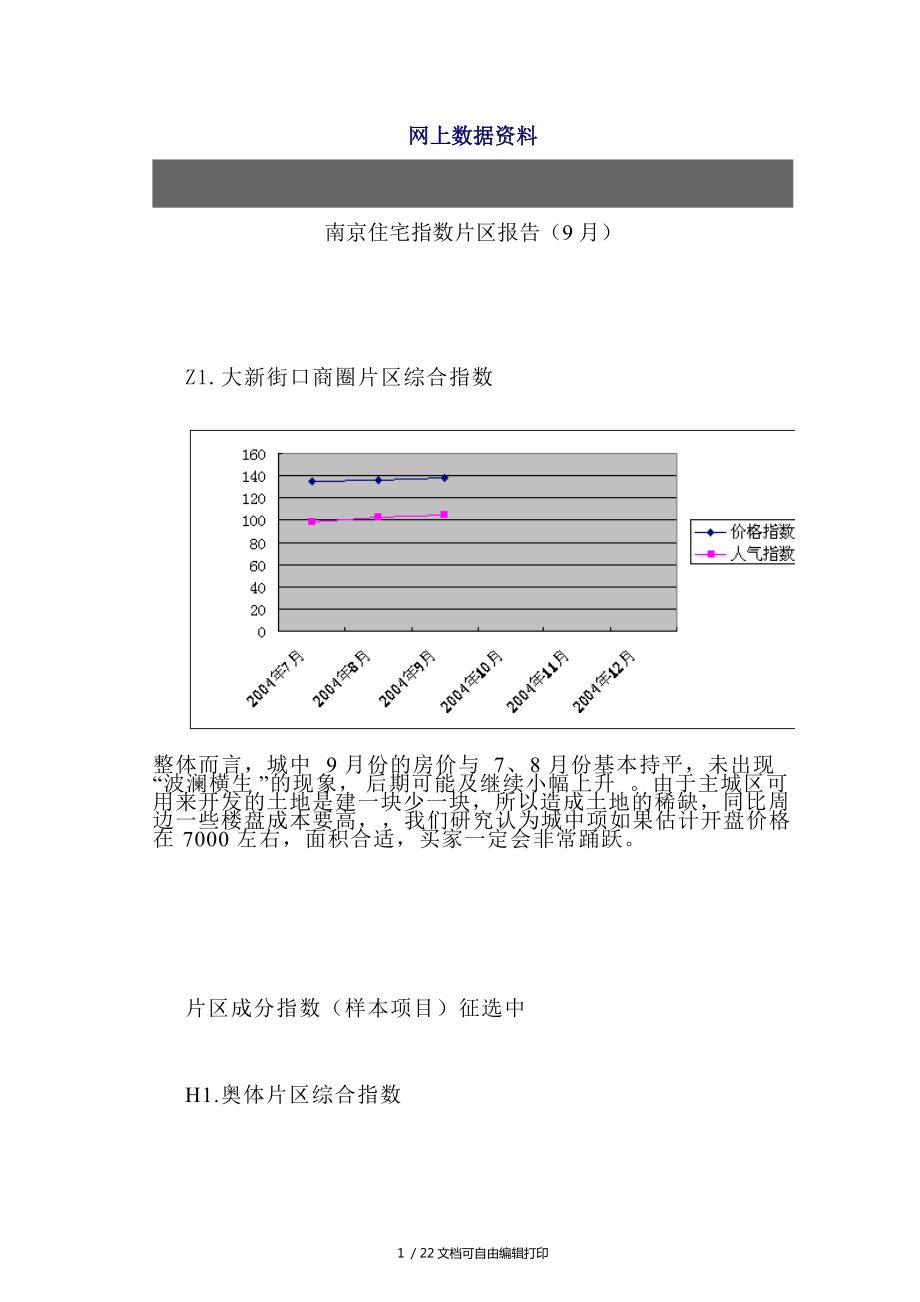 南京住宅指数片区报告_第1页