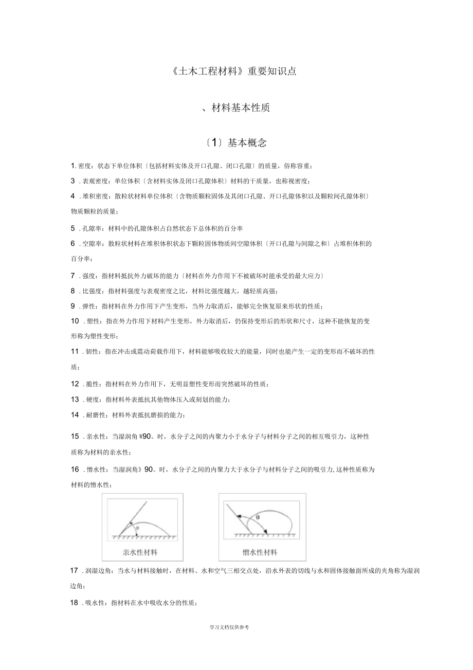 《土木工程材料》知识点_第1页