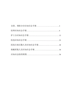 醫(yī)院疫情防控應(yīng)知應(yīng)會口袋書