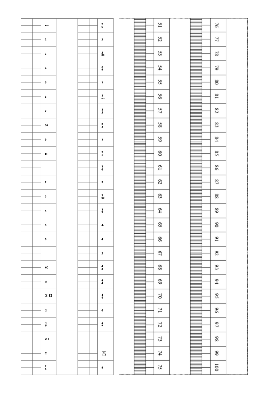 a4打印2米米尺