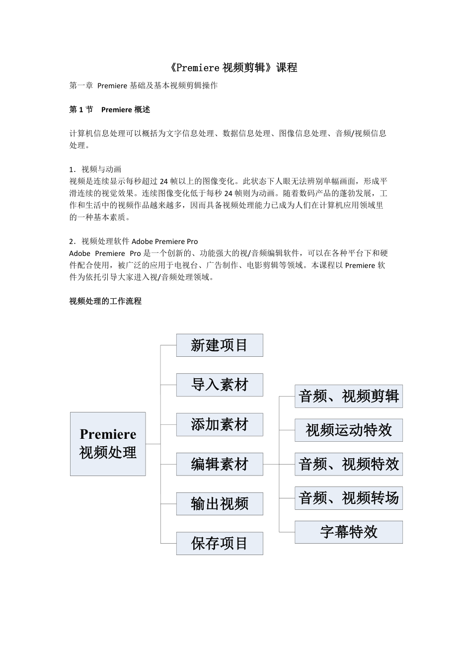 《影視后期制作》培訓(xùn)課程資料解析_第1頁(yè)