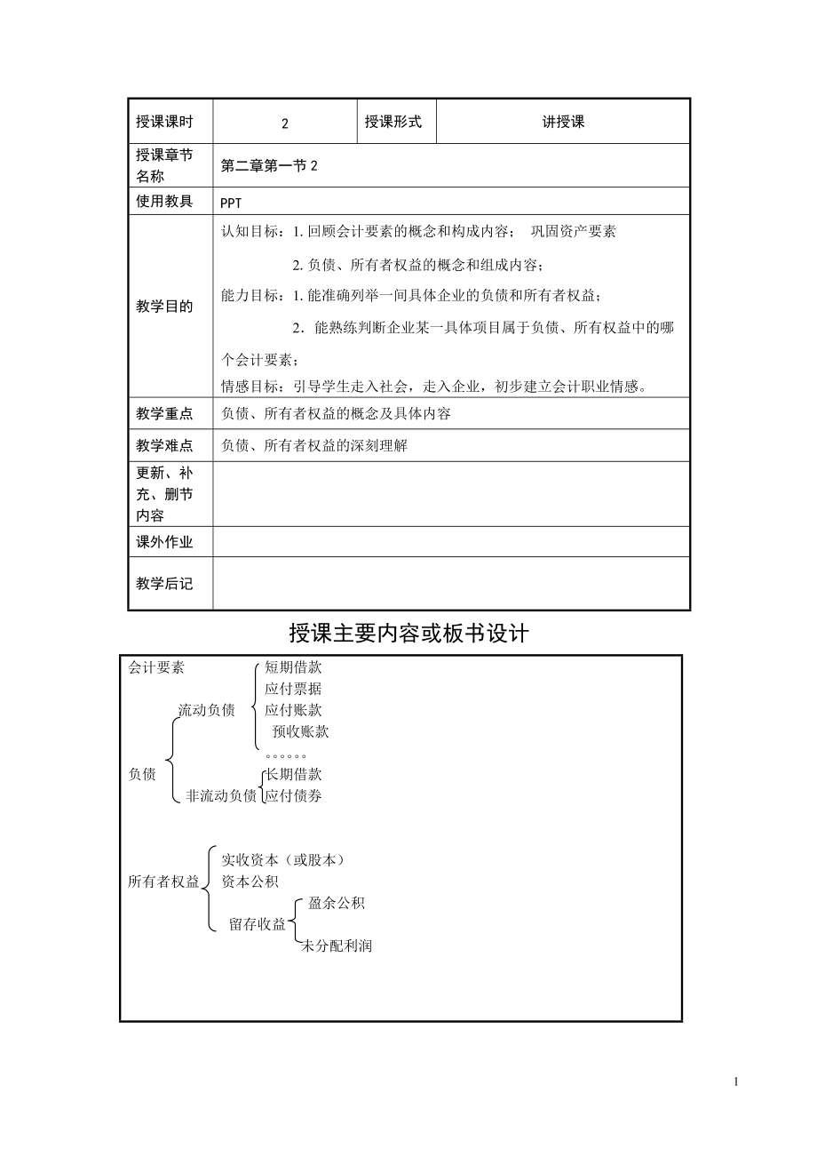 2015-2016學(xué)年江蘇中職基礎(chǔ)會(huì)計(jì) 教案：第二章 會(huì)計(jì)要素及會(huì)計(jì)平衡公式02_第1頁(yè)