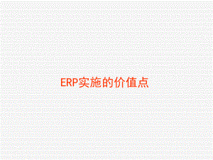 ERP实施的价值点[共36页]